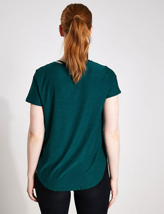 Featherweight On the Down Low Tee - Lunar Teal Heather